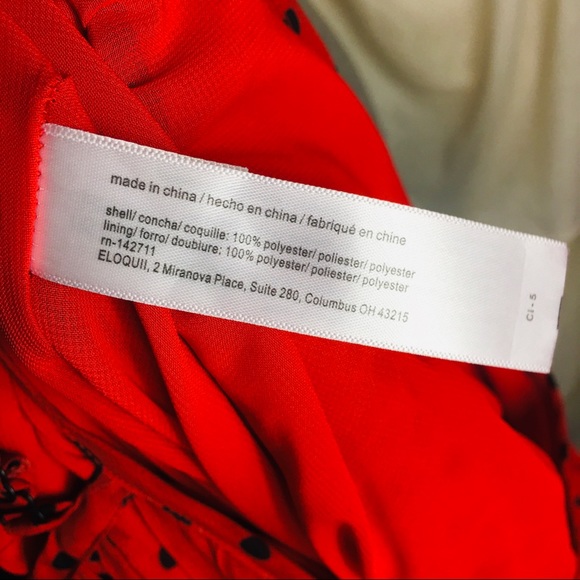 Eloquii Plus Size 20 Red Polka Dot Jumpsuit Pleated Wide Leg Sleeveless Jumper - Picture 4 of 5